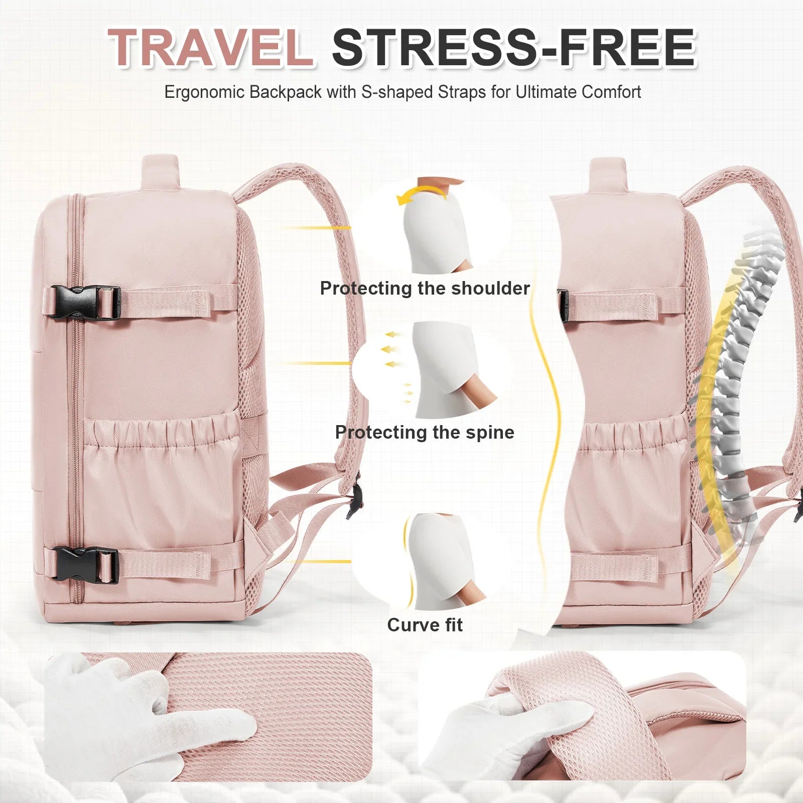 Ryanair Backpack 40x30x20 Cabin Bag Travel Backpack for Men Women Hand Luggage Leisure Laptop Backpack mochila para viaje cabina 7DAY'S