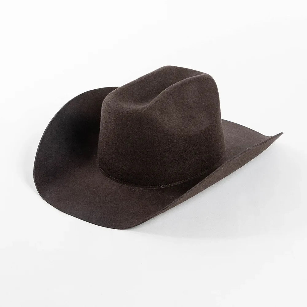 Adventurous Wool Cowboy Hat Boho Brown
