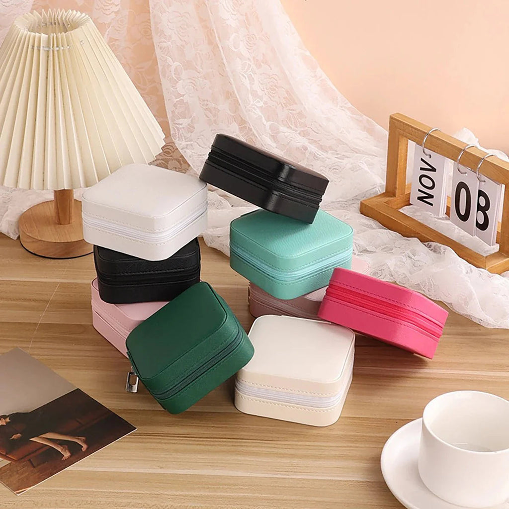 Portable Mini Jewelry Storage Box Travel Organizer Jewelry Case Fashion Hut Jewelry