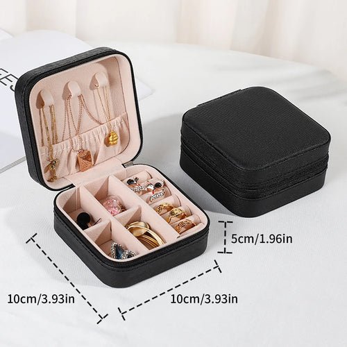 Portable Mini Jewelry Storage Box Travel Organizer Jewelry Case Fashion Hut Jewelry