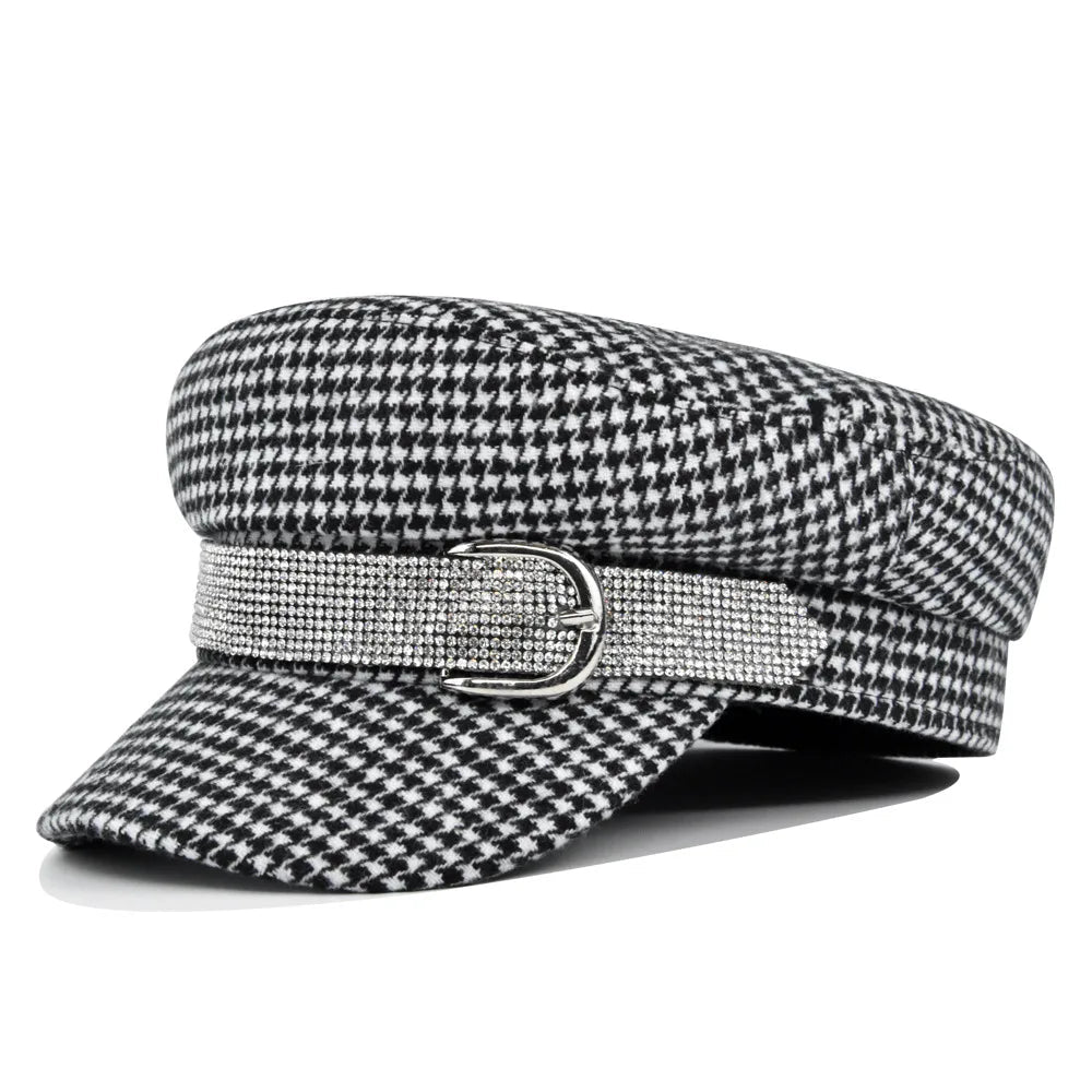 British Navy Hat Diamond Belt Buckle T&L Fashions Boutique