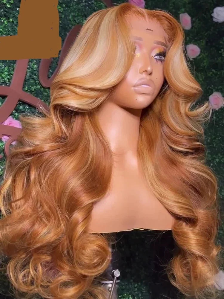 Honey Blonde 13X6 HD Transparent Lace Front Wigs Pre Plucked 13x4 Highlight Lace Frontal Wig Human Hair HOL stores