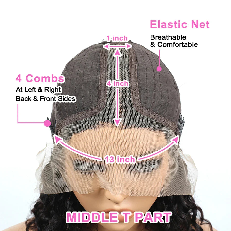 Bob Wig Brazilian Hair Lace Front Human Hair Wigs Short Bob Wig Pre Plucked Natural Color 4x4 Lace Part Lace Wigs For Women T&L Fashions Boutique