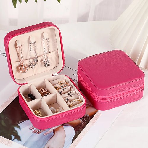 Portable Mini Jewelry Storage Box Travel Organizer Jewelry Case Fashion Hut Jewelry