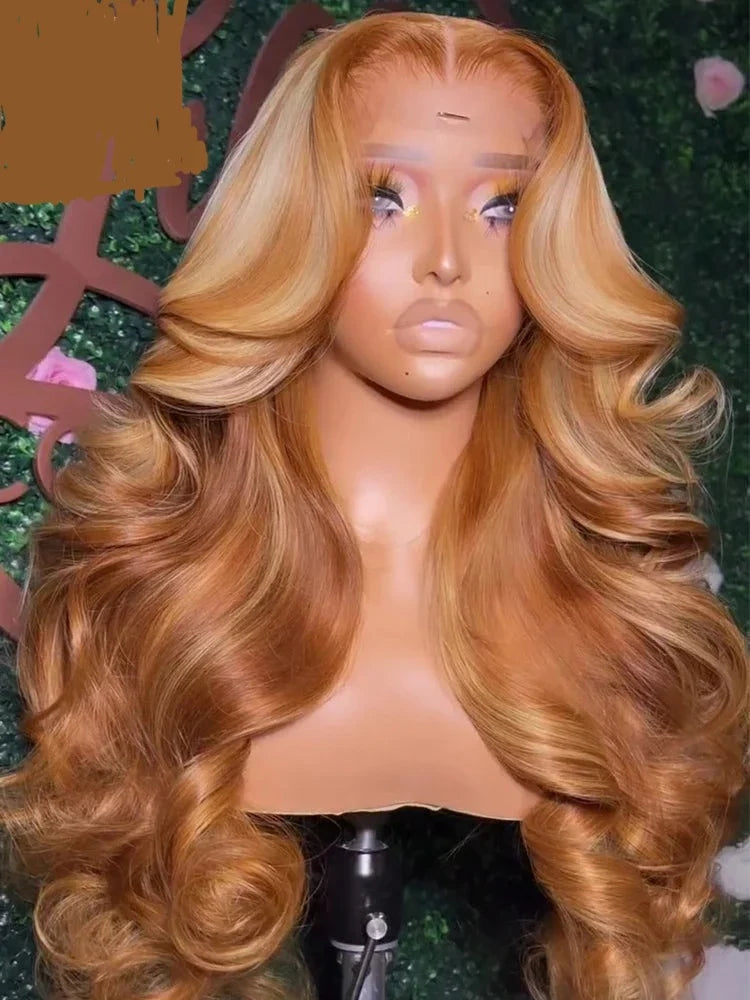 Honey Blonde 13X6 HD Transparent Lace Front Wigs Pre Plucked 13x4 Highlight Lace Frontal Wig Human Hair HOL stores