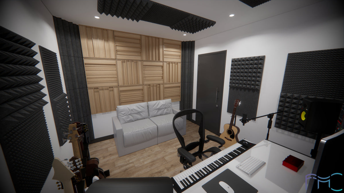 Wood Acoustic Diffuser Panel | Solid Paulownia Wood Sound Diffuser for Studios & Home Theaters SoundAssured