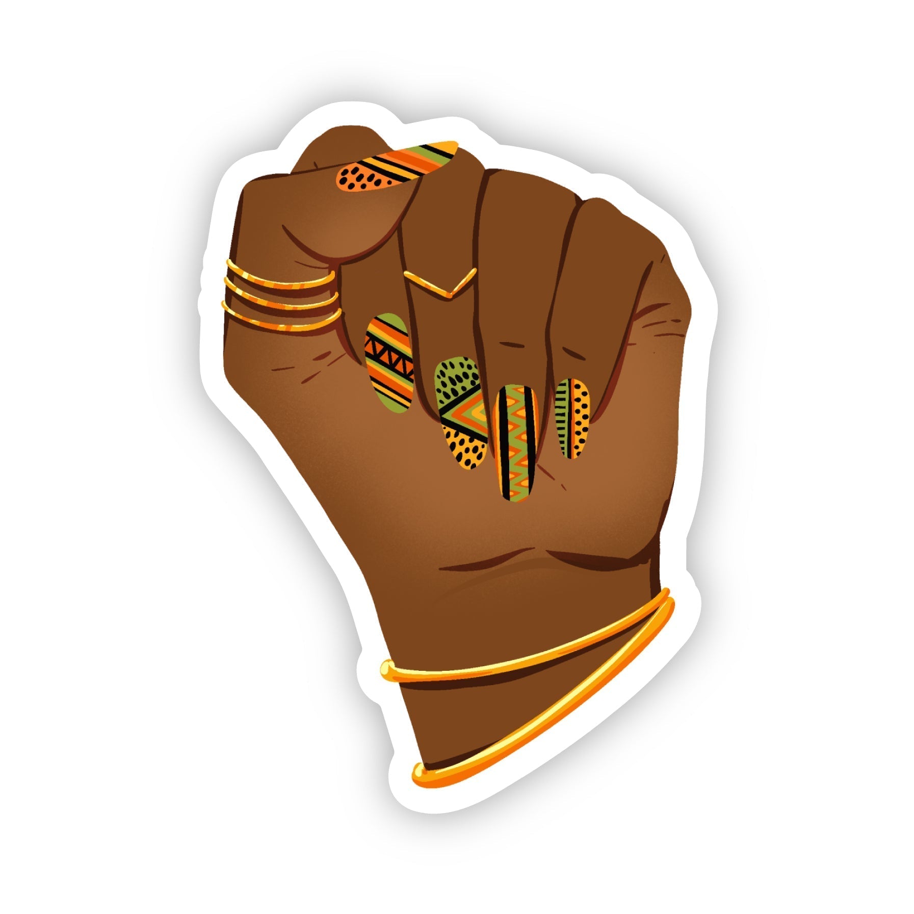 Black Power Glam Sticker CheerNotes