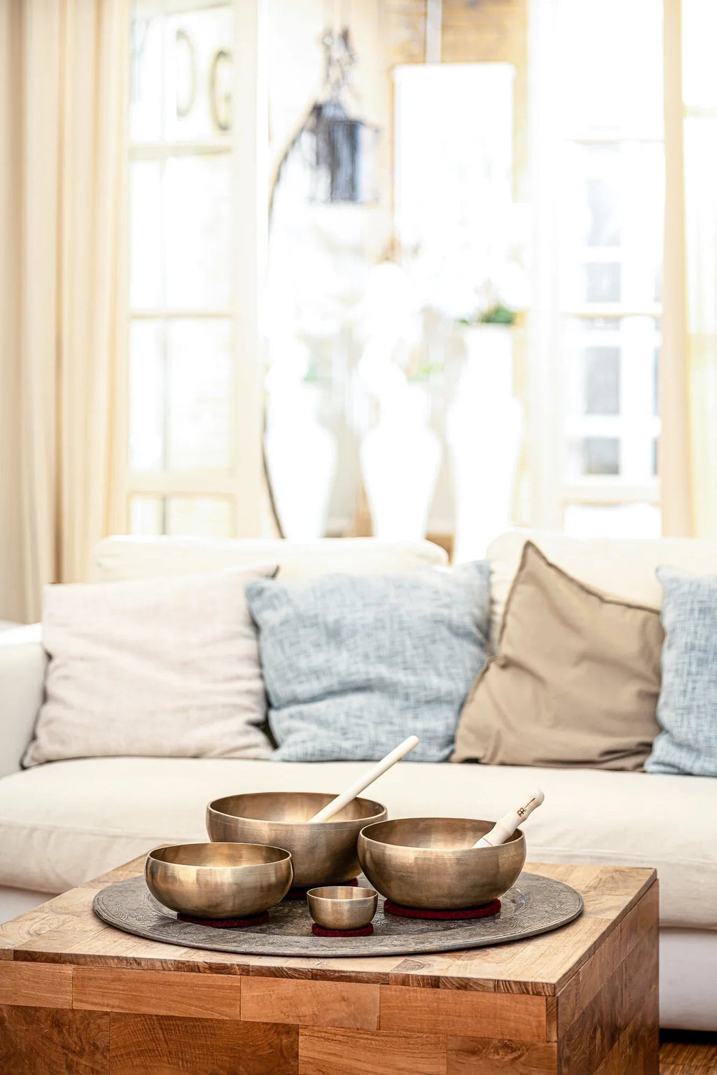 4-Piece Cosmos Therapy Series Singing Bowl Set, 250/1000/1500/2000g Utah Energy Healing Center