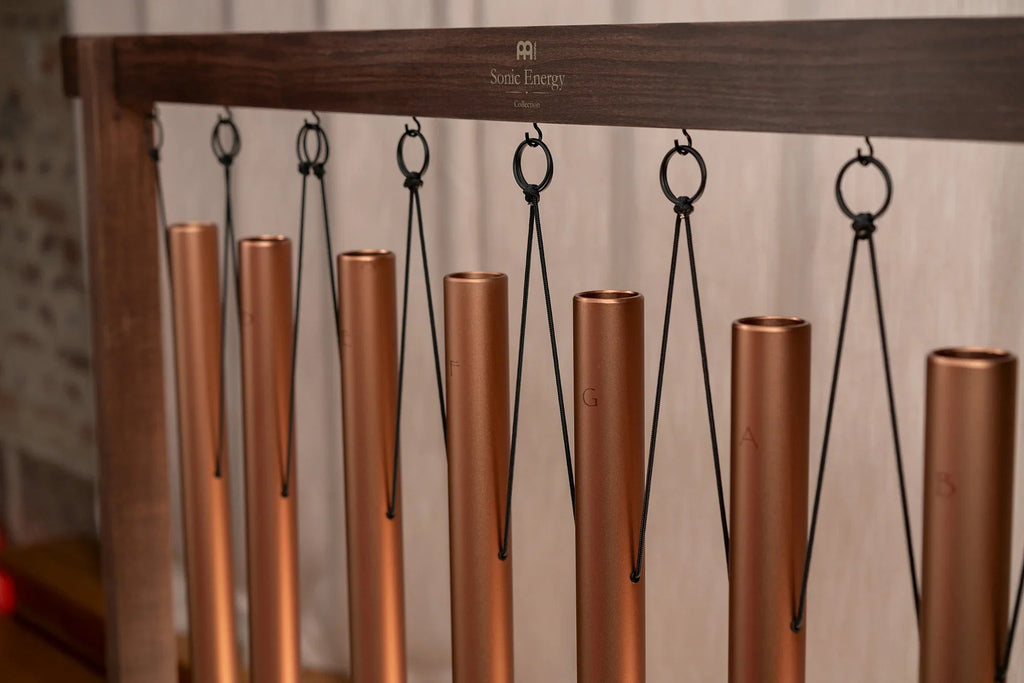 8-Piece Sound Bath Tube Chimes Set, 440 Hz, Bronze Utah Energy Healing Center