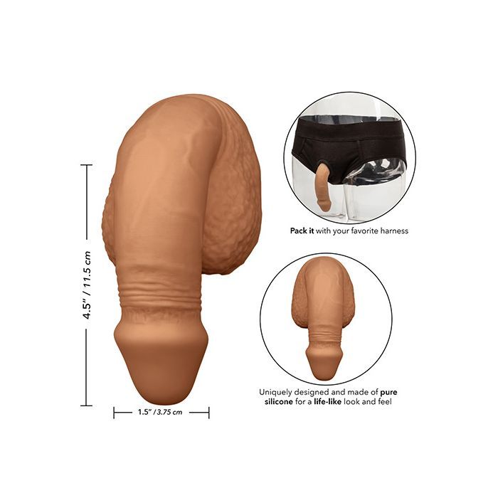 Packer Gear 5" Silicone Trans Packer Tan Adult Toy Box