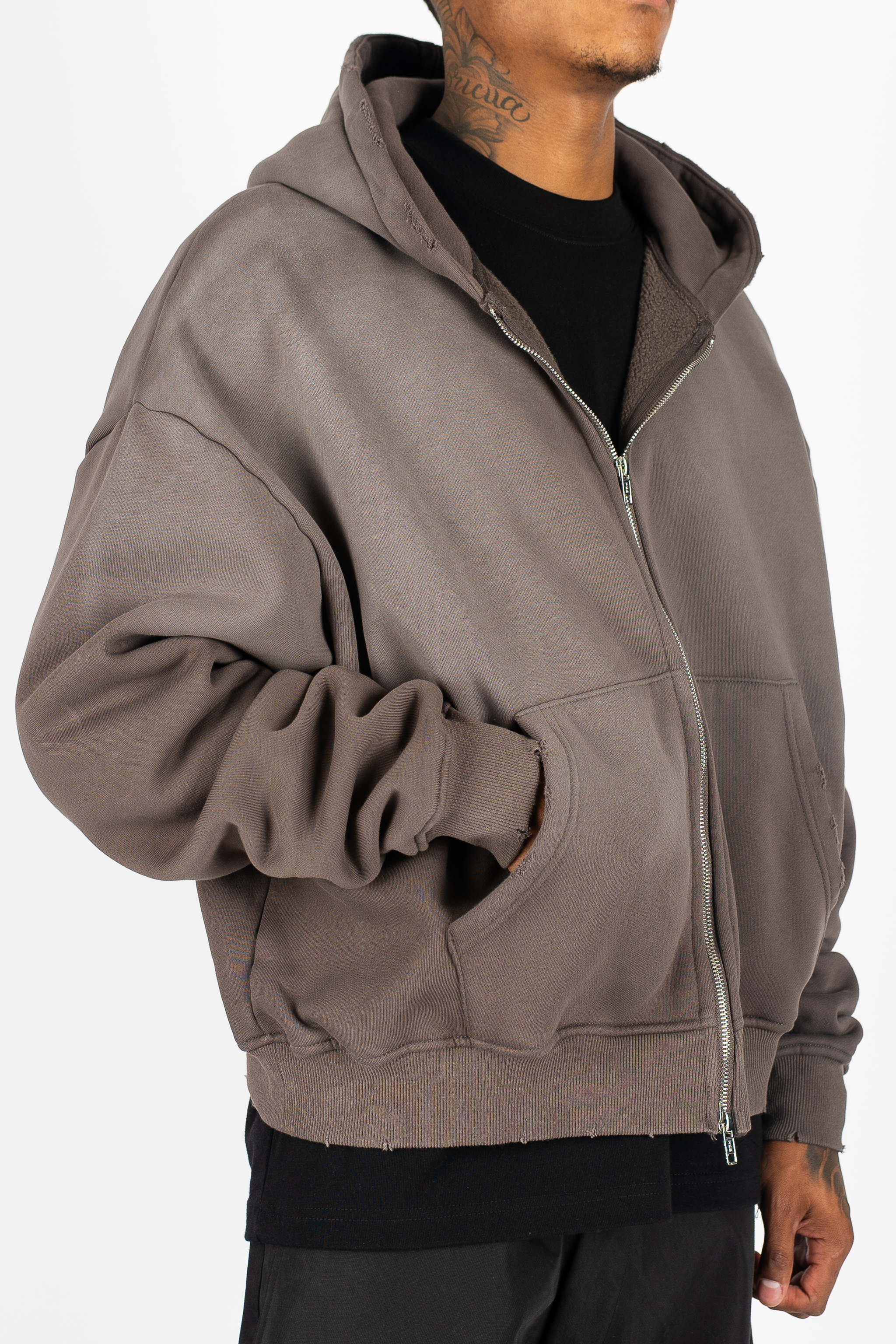 The Label Weathered Zip Up Superline