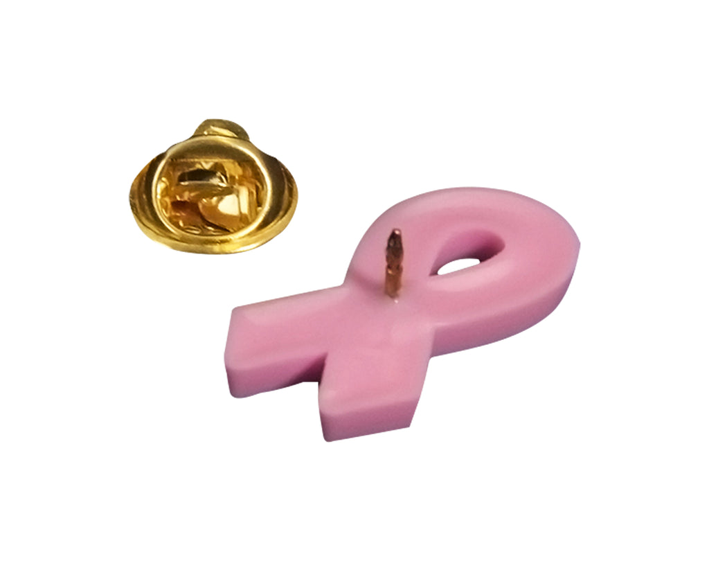 10 Pack Silicone Pink Ribbon Pins The Awareness Company
