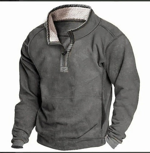 Men's spring and autumn half zip sweatshirt