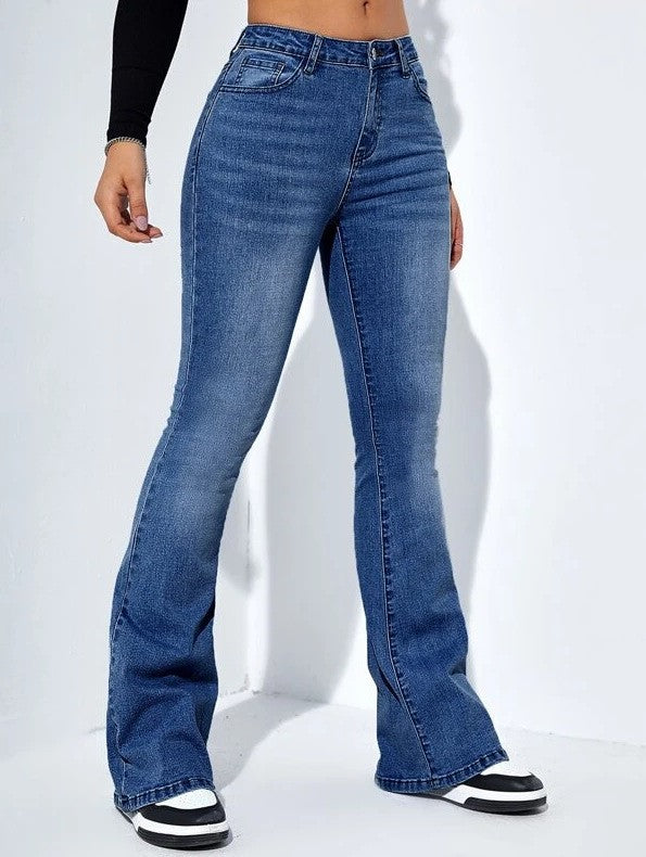 Jeans women's high-waisted slim-fit hot-selling stretch stretch trousers