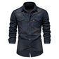 men's casual non-iron denim shirt