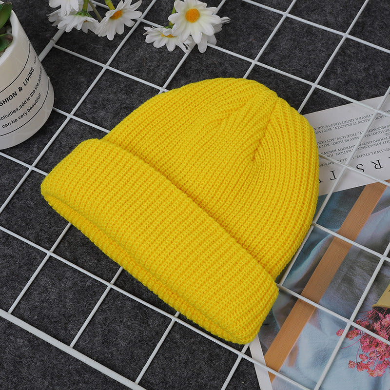 Winter knitted hats, melon-shaped hats, warm woolen hats for men and women