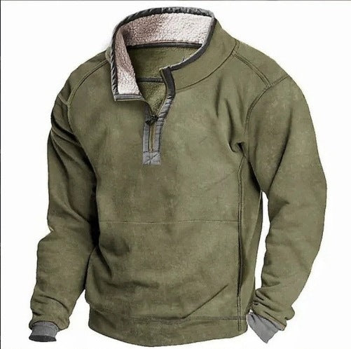 Men's spring and autumn half zip sweatshirt