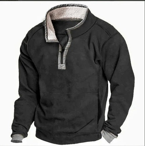 Men's spring and autumn half zip sweatshirt