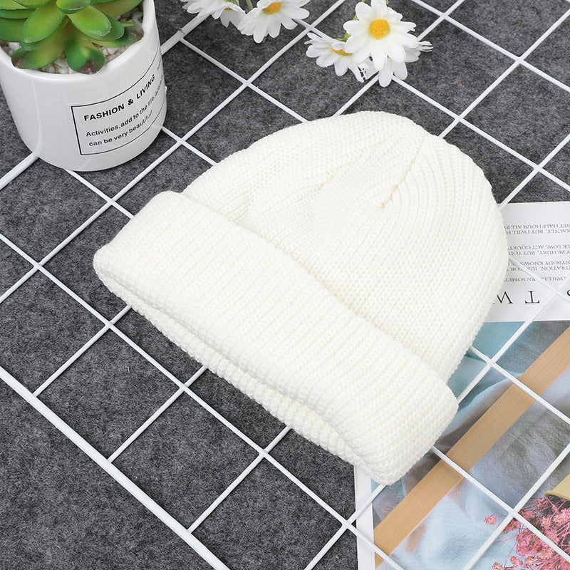 Winter knitted hats, melon-shaped hats, warm woolen hats for men and women