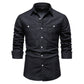 men's casual non-iron denim shirt