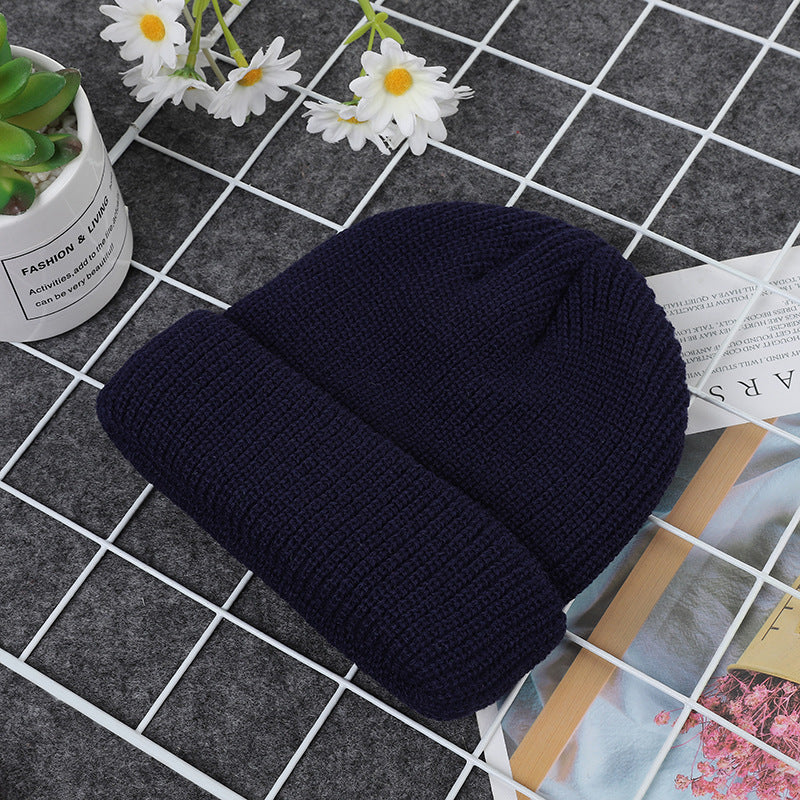 Winter knitted hats, melon-shaped hats, warm woolen hats for men and women