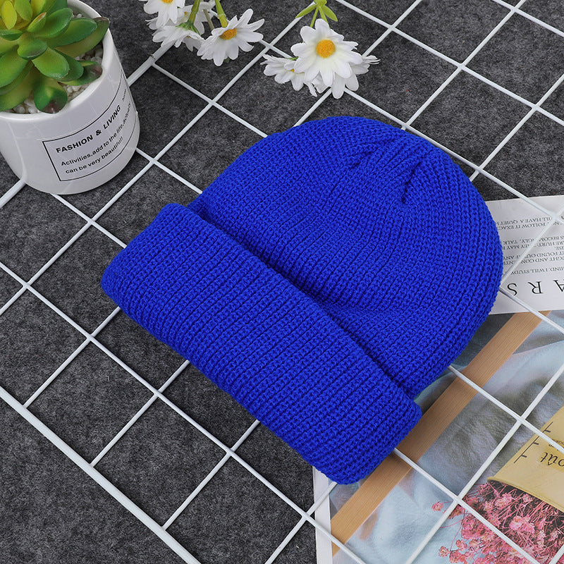 Winter knitted hats, melon-shaped hats, warm woolen hats for men and women