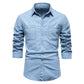 men's casual non-iron denim shirt