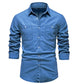 men's casual non-iron denim shirt