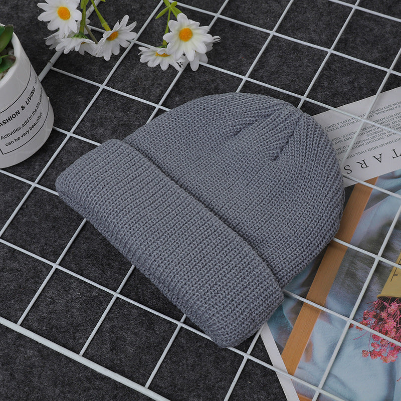 Winter knitted hats, melon-shaped hats, warm woolen hats for men and women