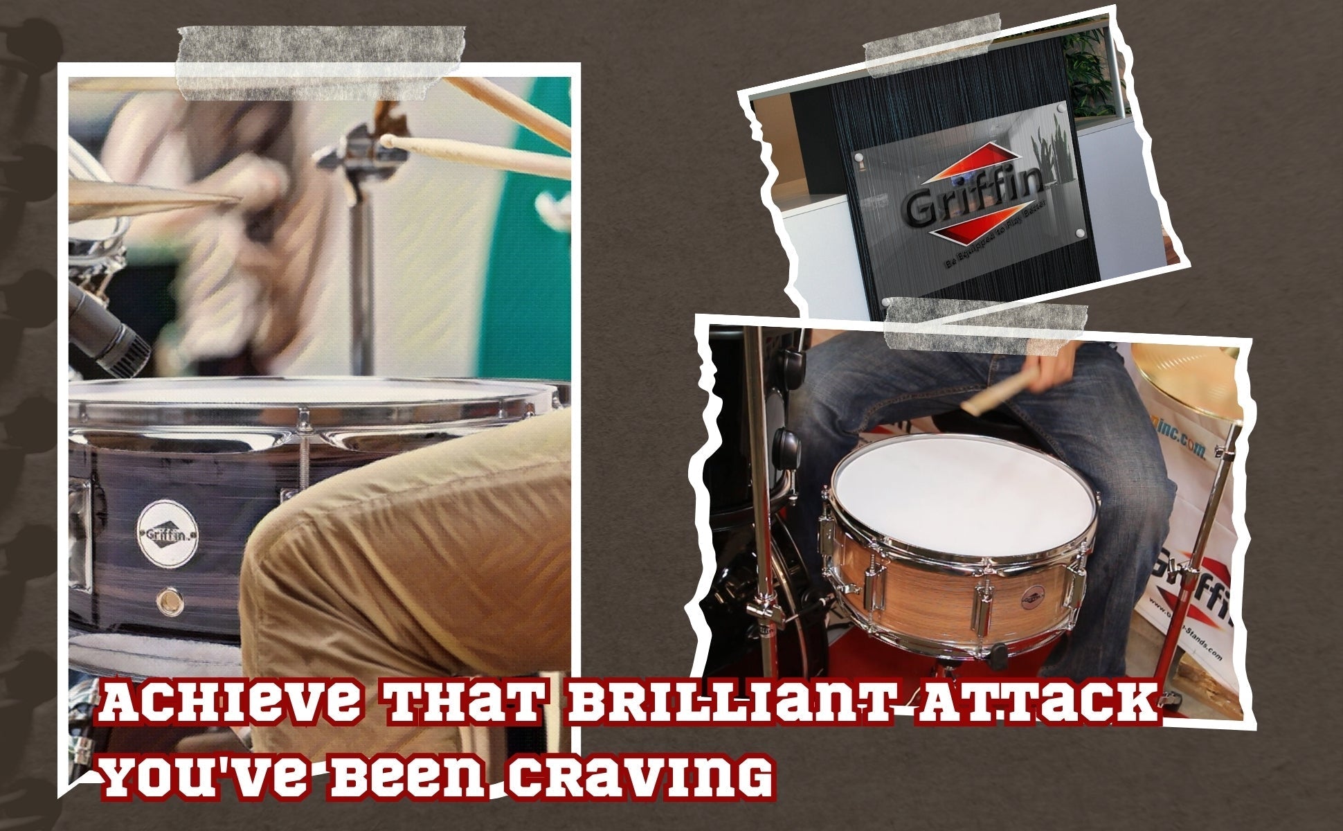 Snare Drum Kit by GRIFFIN | Includes Snare Stand, 2 Pairs of Maple Drum Sticks & Drum Key | 14" x 5.5" Poplar Shell | Percussion Musical Instrument Practice Package GeekStands.com