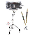 Snare Drum Kit by GRIFFIN | Includes Snare Stand, 2 Pairs of Maple Drum Sticks & Drum Key | 14" x 5.5" Poplar Shell | Percussion Musical Instrument Practice Package GeekStands.com