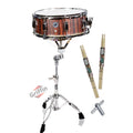 Snare Drum Set by GRIFFIN - Includes Snare Stand, 2 Pairs of Maple Drum Sticks & Drum Key | Wood Shell Drum Set, Chrome Holder Acoustic GeekStands.com