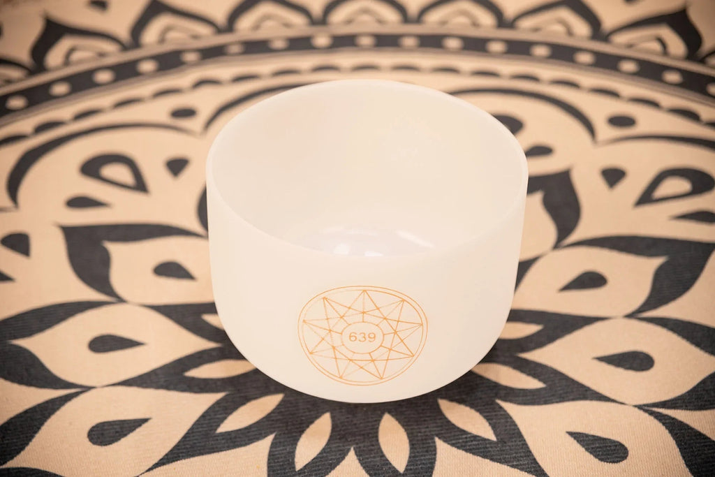 10" Solfeggio Crystal Singing Bowl, Fa 639 Hz, Note D#4 Utah Energy Healing Center