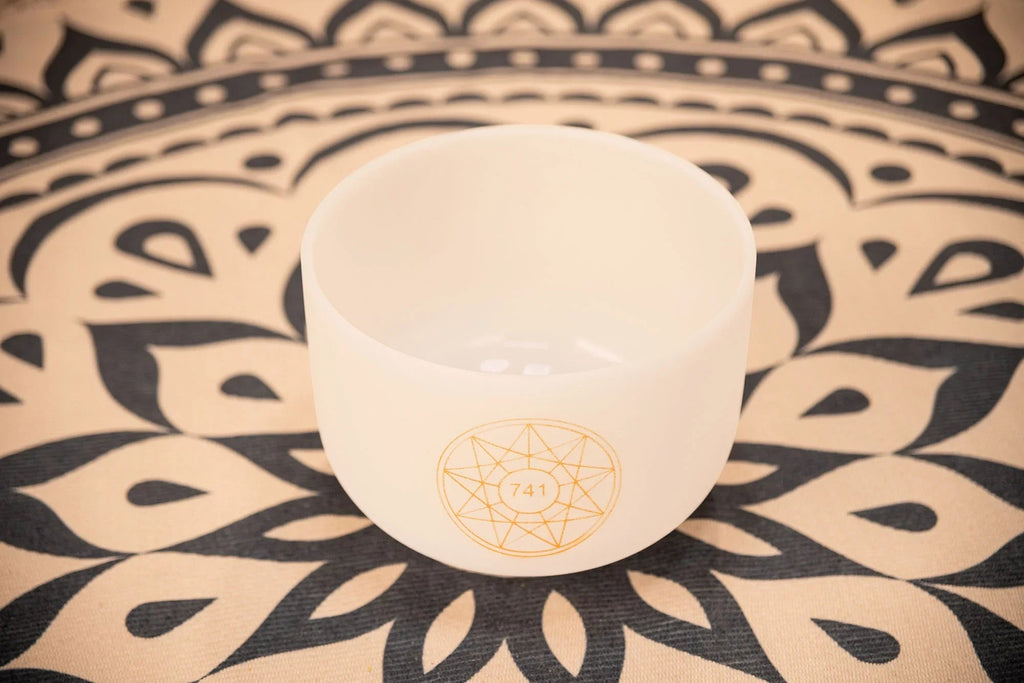 10" Solfeggio Crystal Singing Bowl, Sol 741 Hz, Note F#4 Utah Energy Healing Center