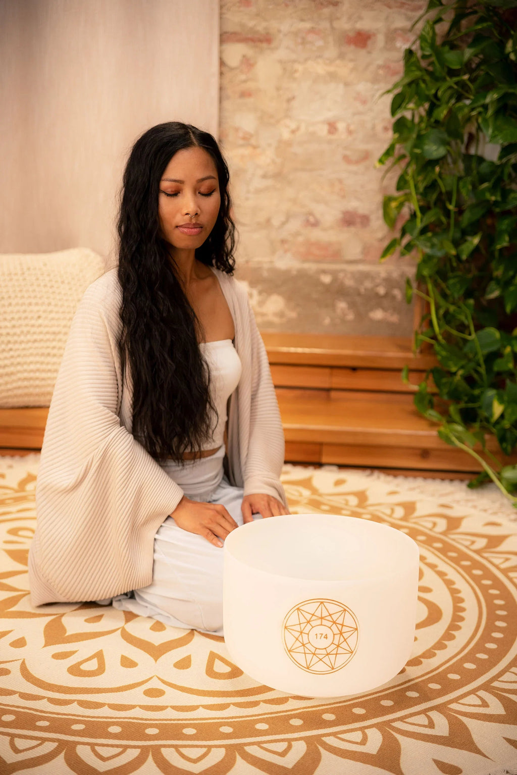 12" Solfeggio Crystal Singing Bowl, 174 Hz, Note F3 Utah Energy Healing Center