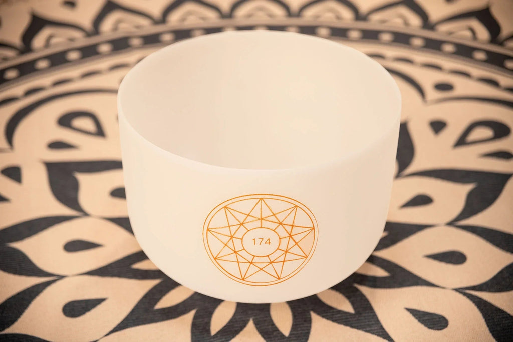 12" Solfeggio Crystal Singing Bowl, 174 Hz, Note F3 Utah Energy Healing Center