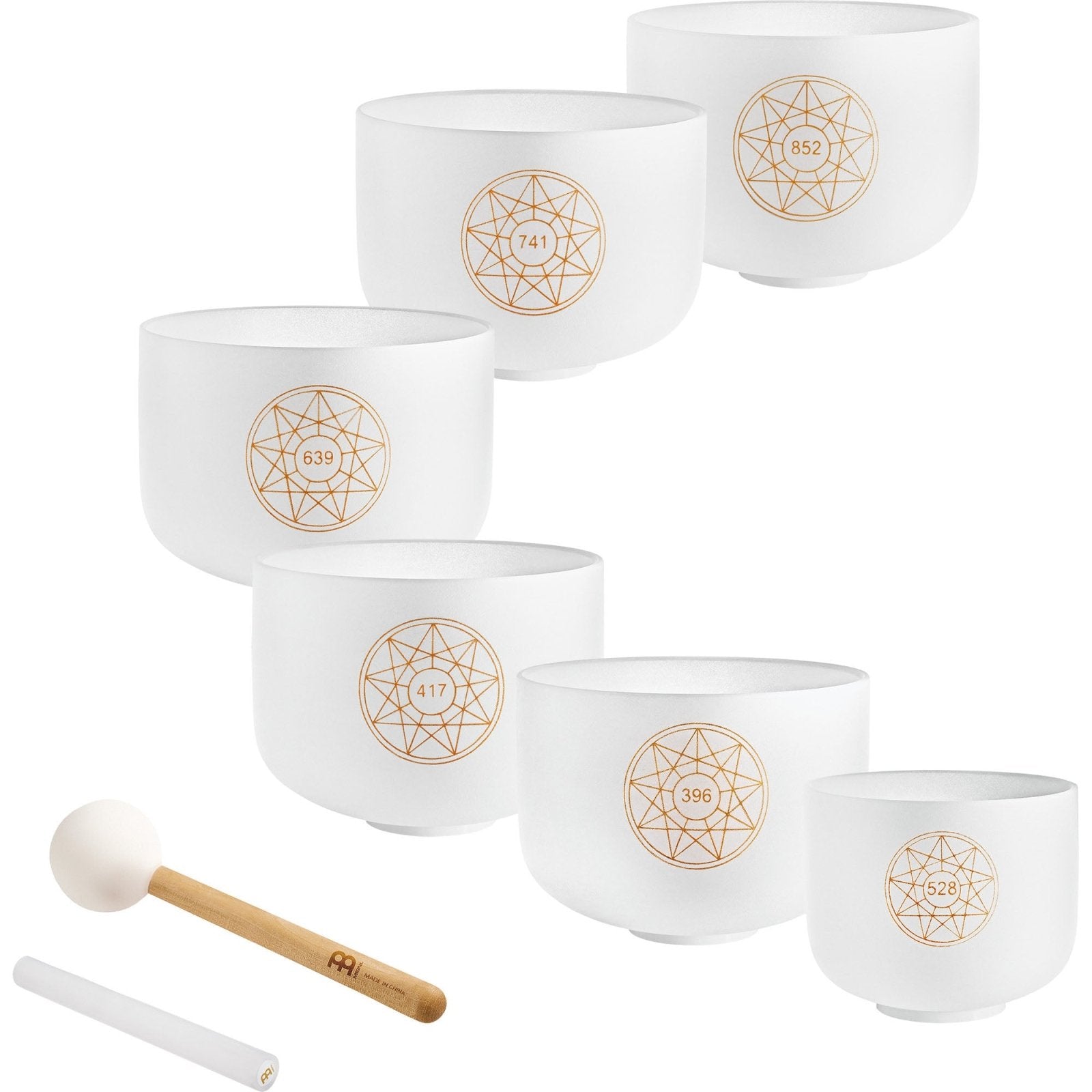 Solfeggio Crystal Singing Bowl Set (396, 417, 528, 639, 741, 852 Hz) Sound Healing LAB