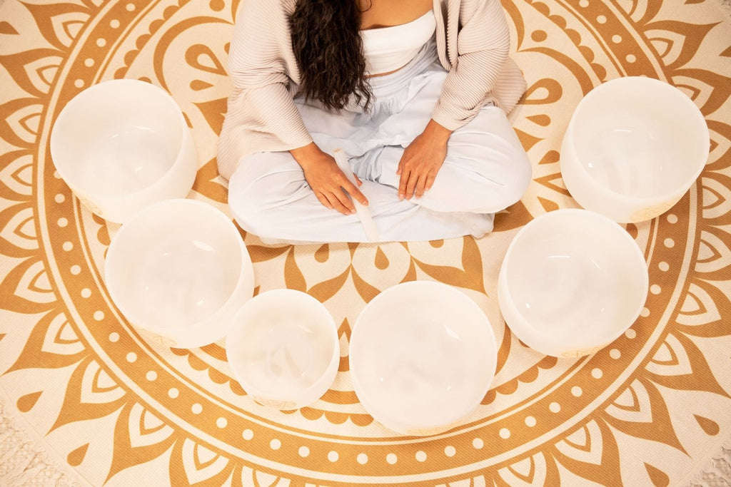 Solfeggio Crystal Singing Bowl Set (396, 417, 528, 639, 741, 852 Hz) Sound Healing LAB