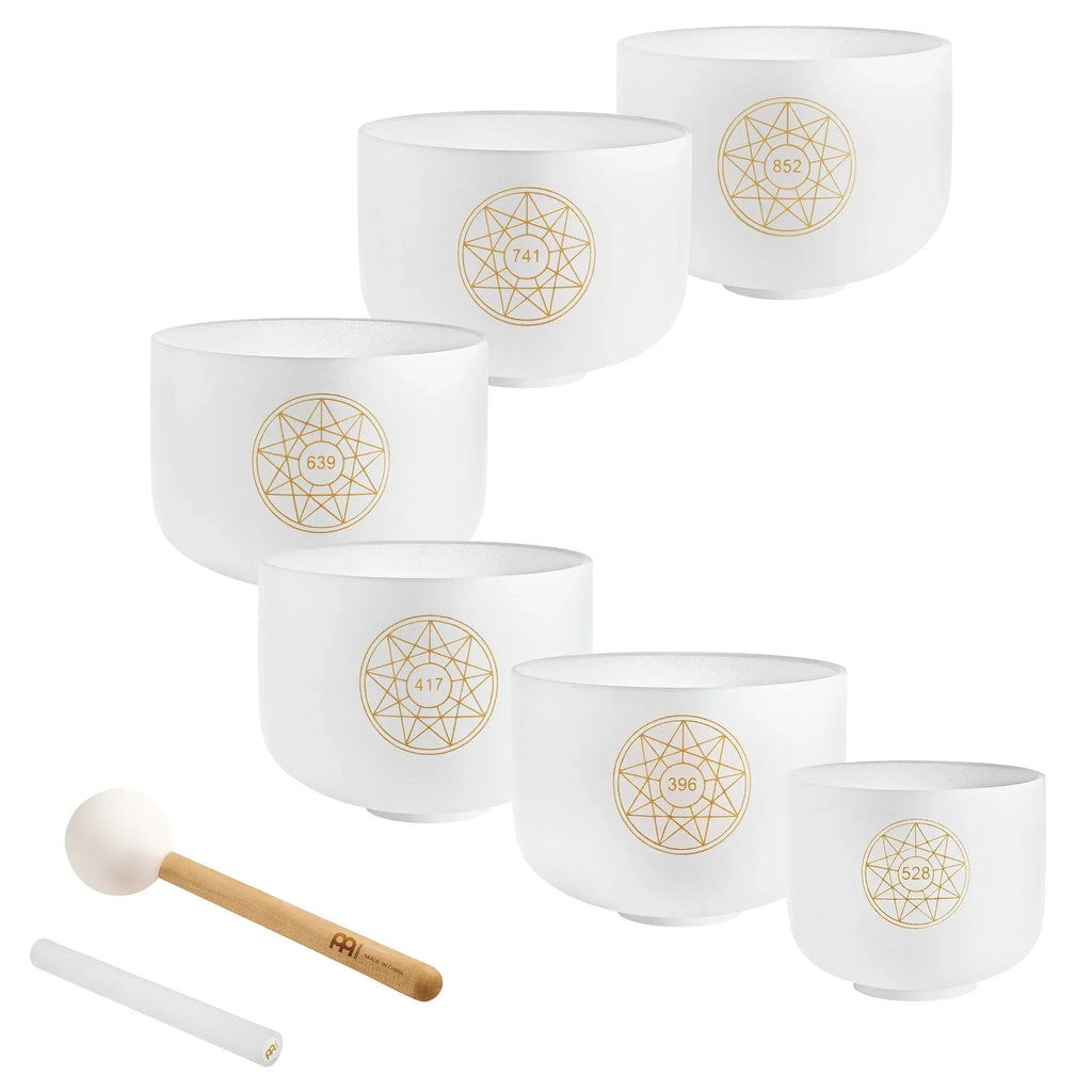 6-Piece Crystal Singing Bowl Chakra Set, Solfeggio Utah Energy Healing Center