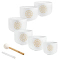 6-Piece Crystal Singing Bowl Chakra Set, Solfeggio Utah Energy Healing Center