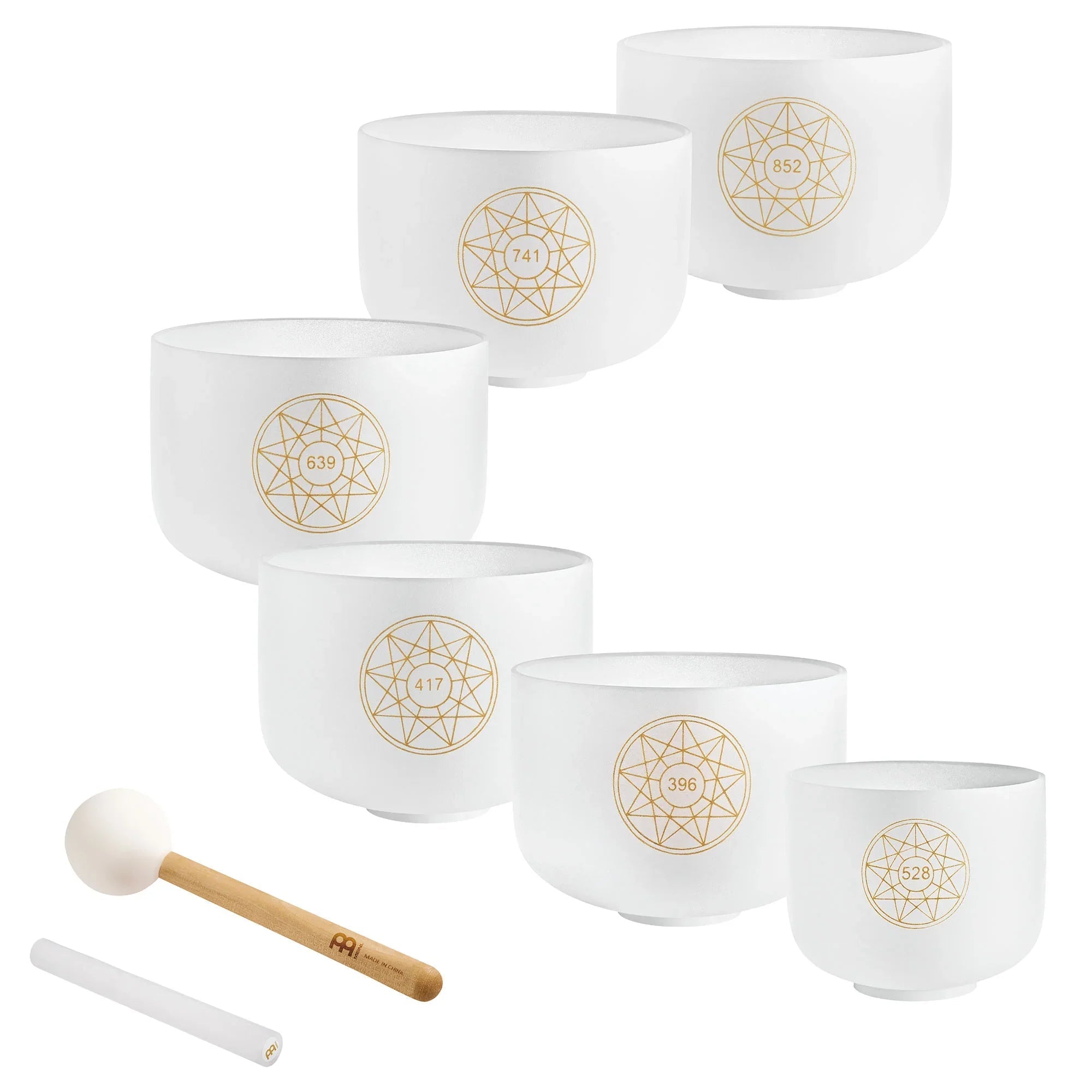 6-Piece Crystal Singing Bowl Chakra Set, Solfeggio Utah Energy Healing Center
