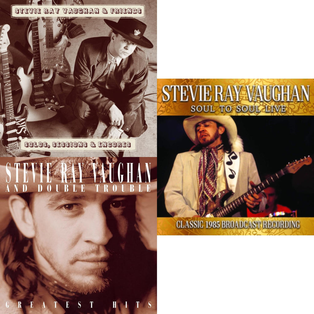 Stevie Ray Vaughan - Solos Sessions & Encores & Greatest Hits & Soul To Soul Live - CD Bundle Bundle Music