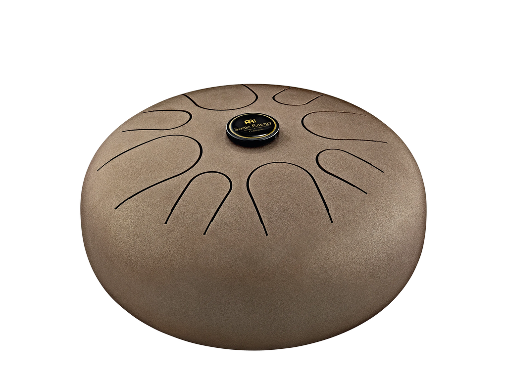 12" Steel Tongue Drum, A Minor, Vintage Brown Utah Energy Healing Center