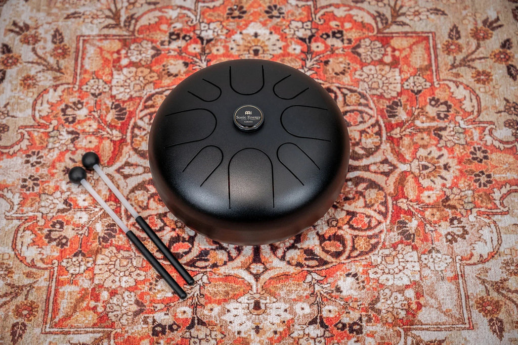 12" Steel Tongue Drum, G Major, Black Utah Energy Healing Center