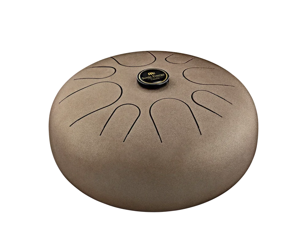 12" Steel Tongue Drum, G Major, Vintage Brown Utah Energy Healing Center