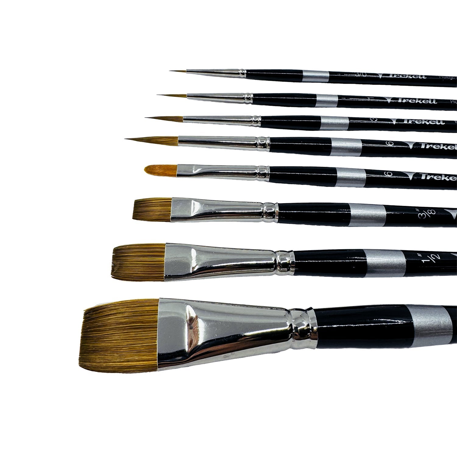Stephanie Buscema 8-Piece Trekell Brush Set for Gouache Trekell Art Supplies