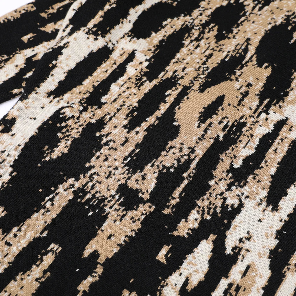 Audacious Leopard Print Sheath Dress Boho Brown
