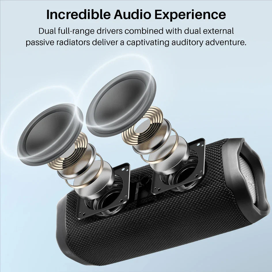 Bluetooth Speaker with Dual Drivers & Dual Bass Diaphragms Electronics Den