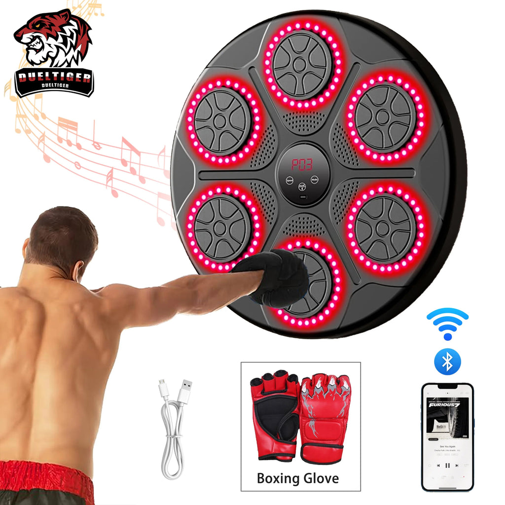 Smart Bluetooth Wall-Mounted Music Boxing Target Trainer – Electronic Punching Machine for Home Gym Zorelie.co