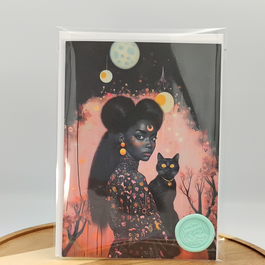 Spooky vibes | Halloween| Friendship |  Gothy Vibes | Greeting Card Black Magic Social Club